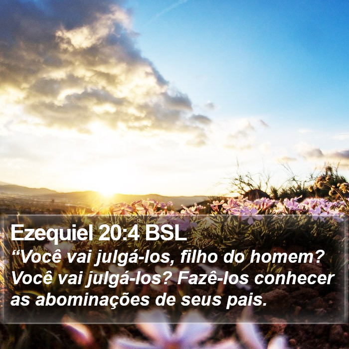Ezequiel 20:4 BSL Bible Study