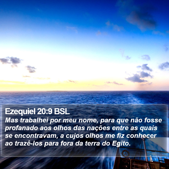 Ezequiel 20:9 BSL Bible Study