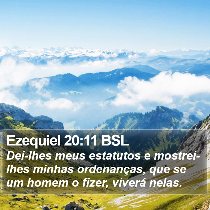 Ezequiel 20:11 BSL Bible Study