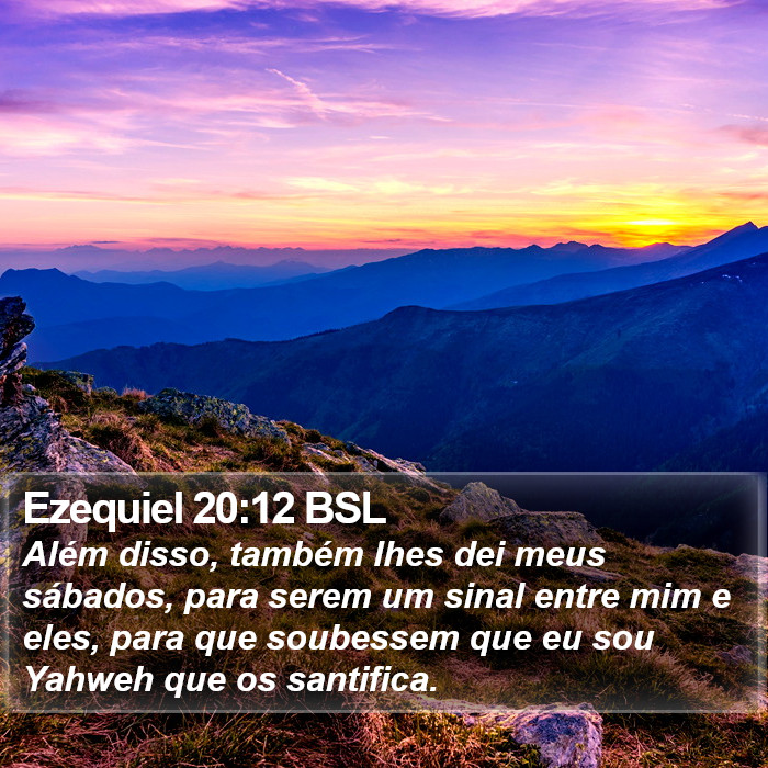 Ezequiel 20:12 BSL Bible Study