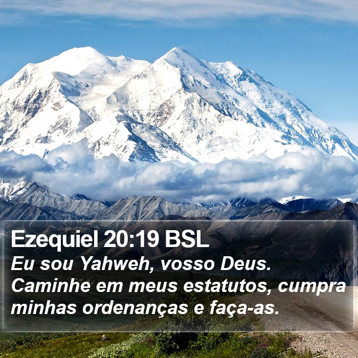 Ezequiel 20:19 BSL Bible Study