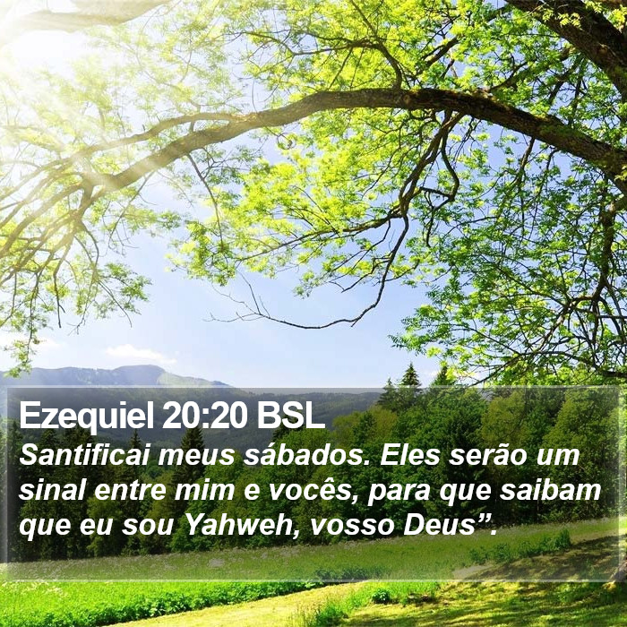 Ezequiel 20:20 BSL Bible Study
