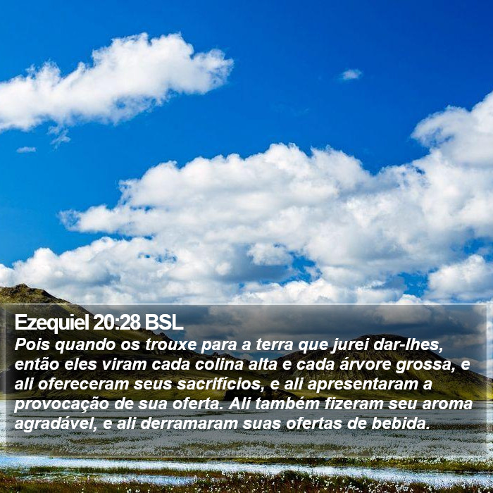 Ezequiel 20:28 BSL Bible Study