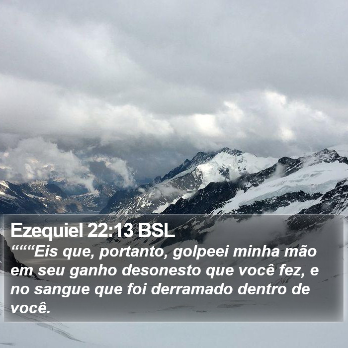 Ezequiel 22:13 BSL Bible Study