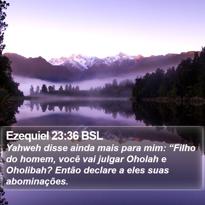 Ezequiel 23:36 BSL Bible Study