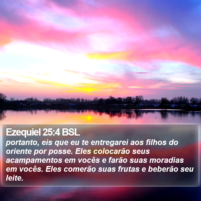 Ezequiel 25:4 BSL Bible Study