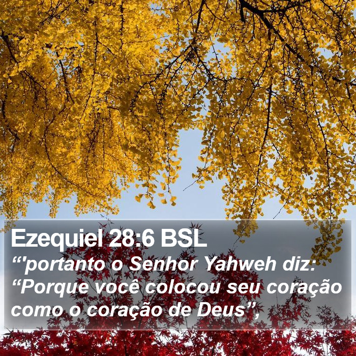Ezequiel 28:6 BSL Bible Study