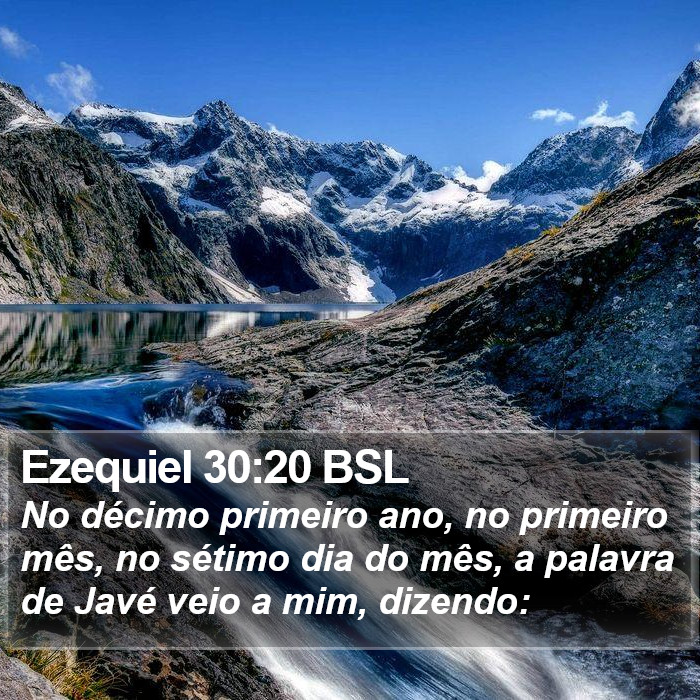 Ezequiel 30:20 BSL Bible Study