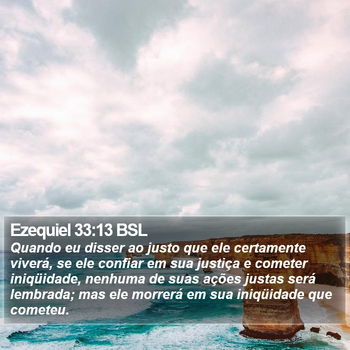 Ezequiel 33:13 BSL Bible Study