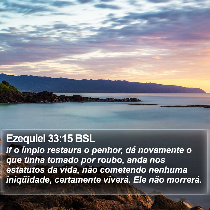 Ezequiel 33:15 BSL Bible Study