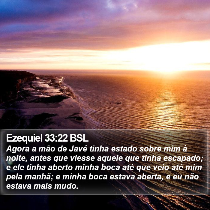 Ezequiel 33:22 BSL Bible Study