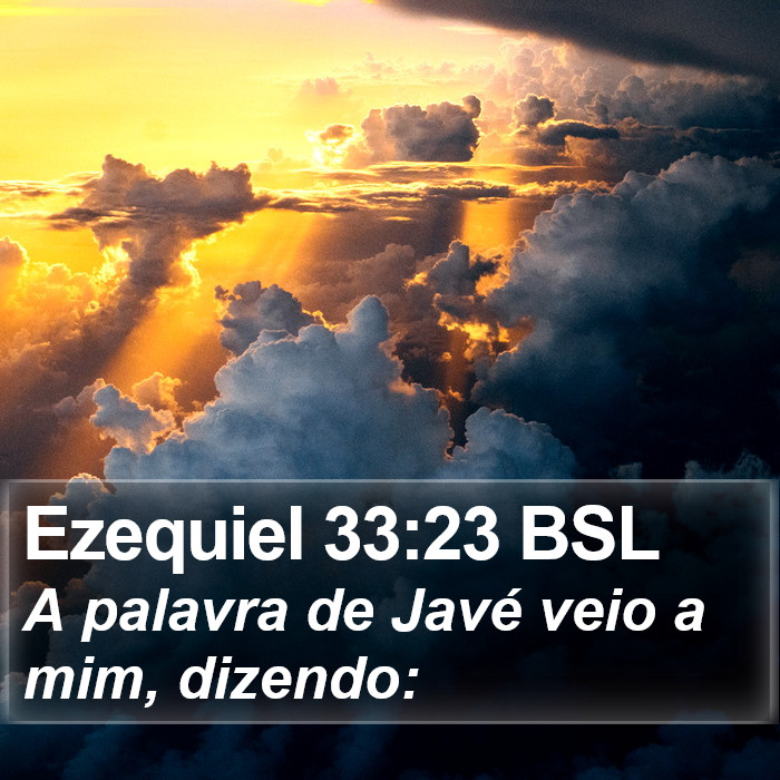 Ezequiel 33:23 BSL Bible Study