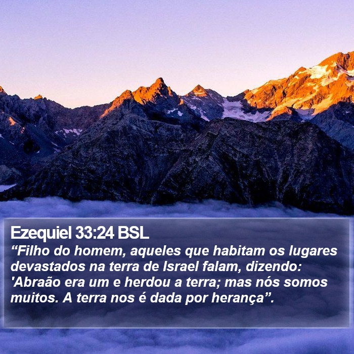 Ezequiel 33:24 BSL Bible Study