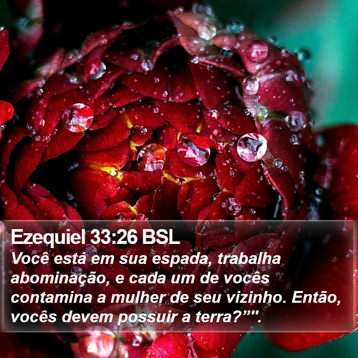 Ezequiel 33:26 BSL Bible Study