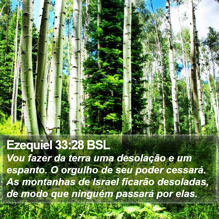 Ezequiel 33:28 BSL Bible Study