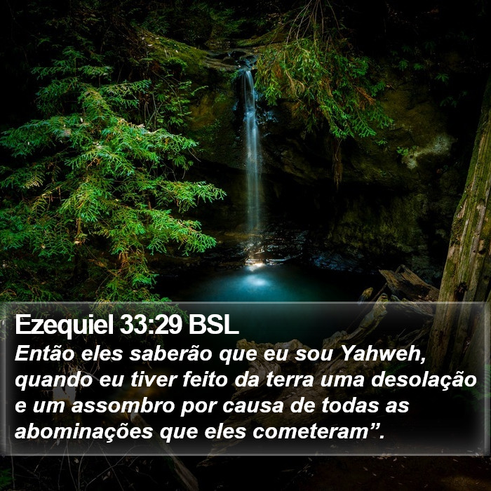 Ezequiel 33:29 BSL Bible Study