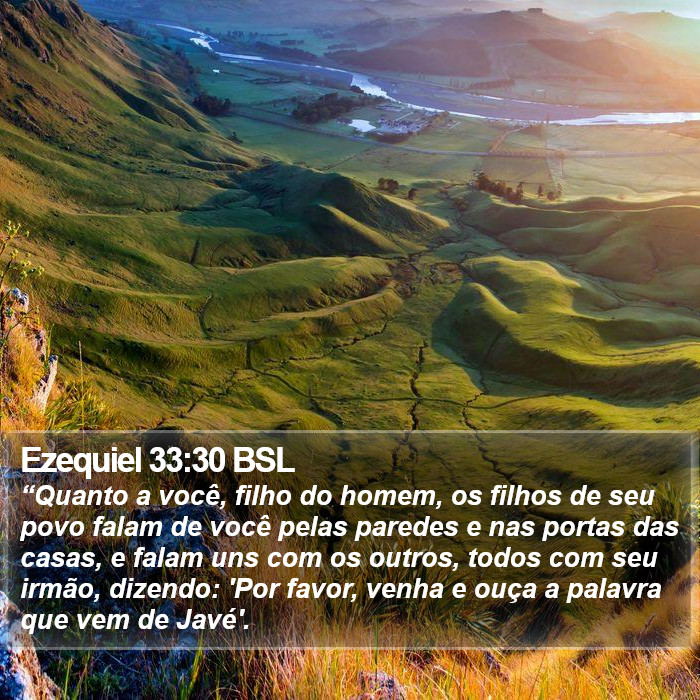 Ezequiel 33:30 BSL Bible Study