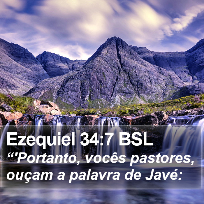 Ezequiel 34:7 BSL Bible Study