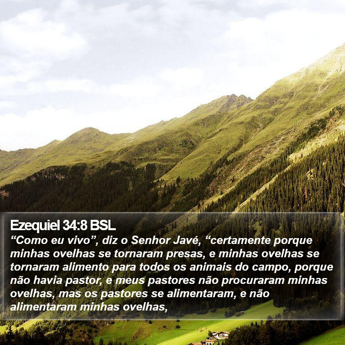 Ezequiel 34:8 BSL Bible Study