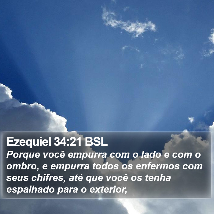 Ezequiel 34:21 BSL Bible Study