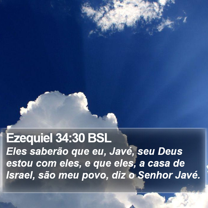 Ezequiel 34:30 BSL Bible Study