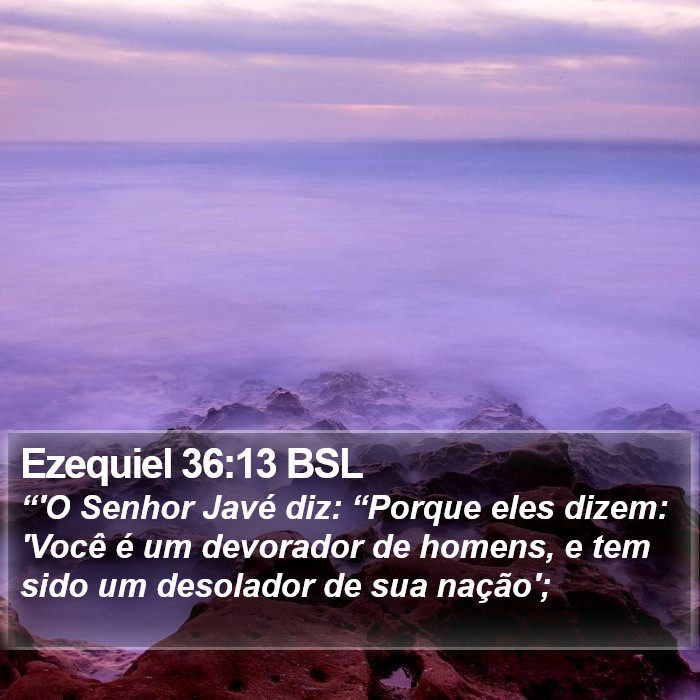 Ezequiel 36:13 BSL Bible Study