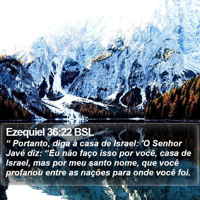 Ezequiel 36:22 BSL Bible Study