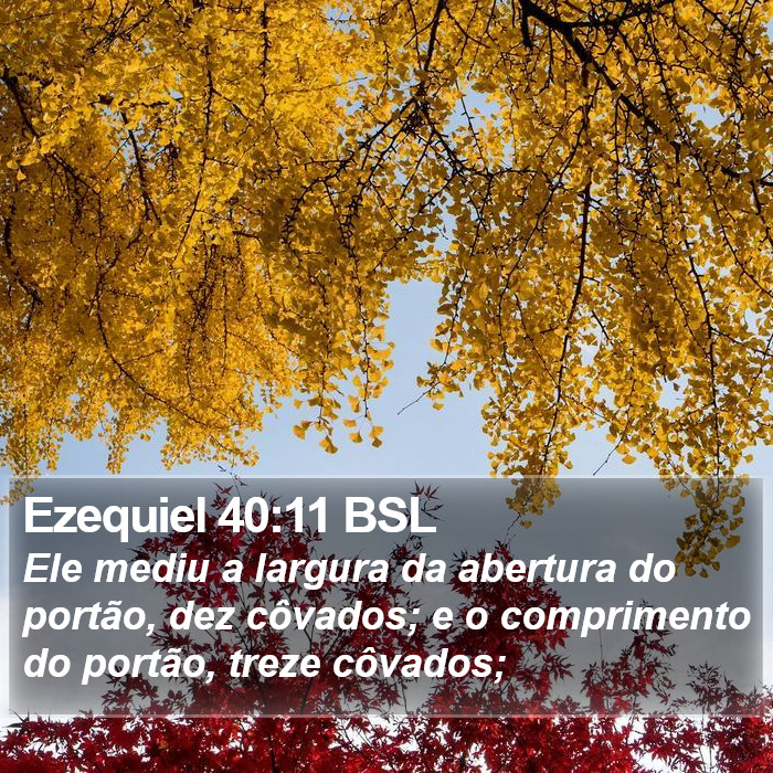 Ezequiel 40:11 BSL Bible Study