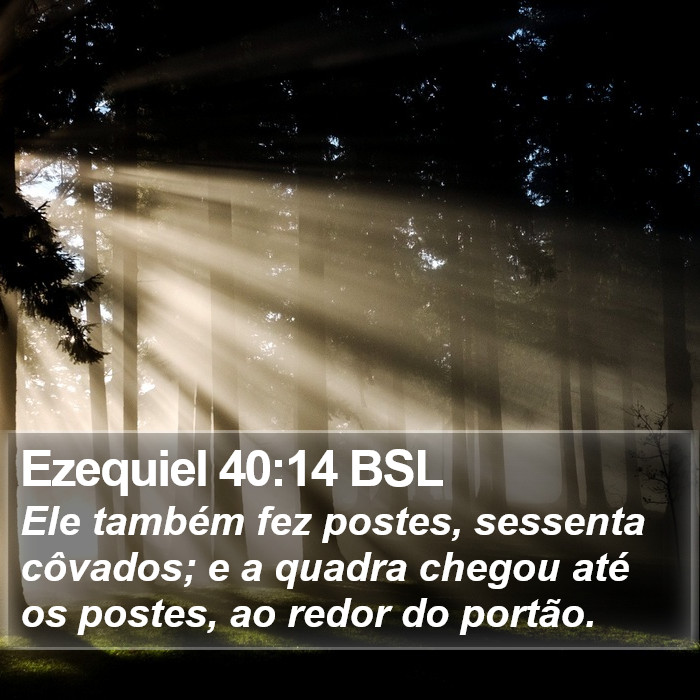 Ezequiel 40:14 BSL Bible Study