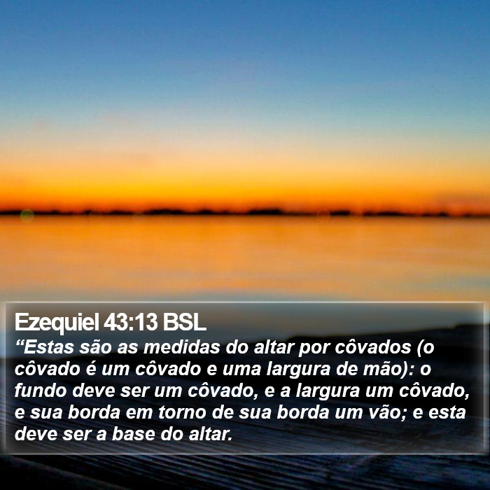 Ezequiel 43:13 BSL Bible Study