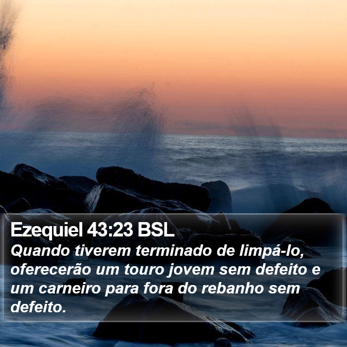 Ezequiel 43:23 BSL Bible Study