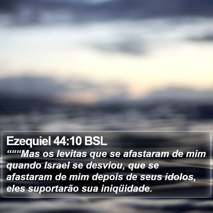 Ezequiel 44:10 BSL Bible Study