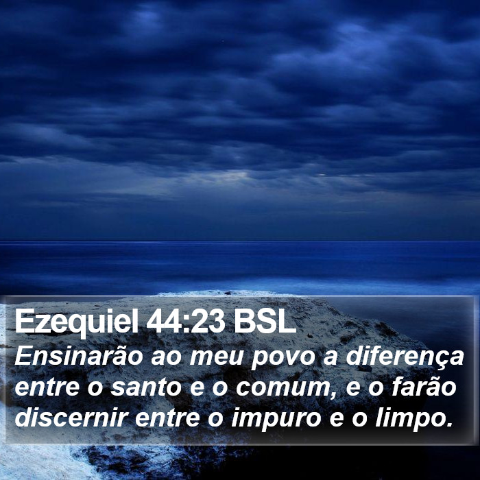 Ezequiel 44:23 BSL Bible Study