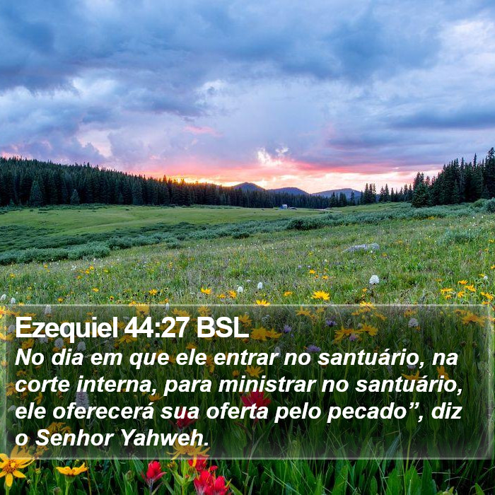 Ezequiel 44:27 BSL Bible Study