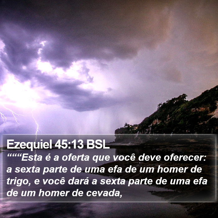 Ezequiel 45:13 BSL Bible Study