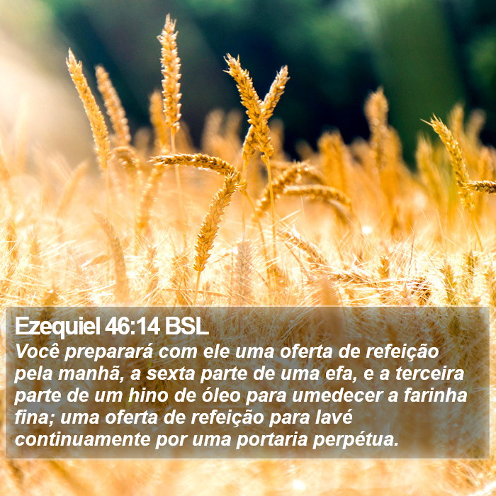 Ezequiel 46:14 BSL Bible Study