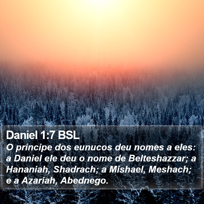 Daniel 1:7 BSL Bible Study