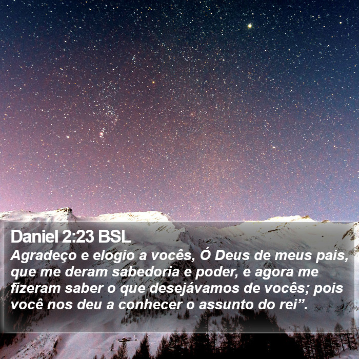Daniel 2:23 BSL Bible Study