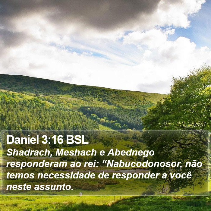 Daniel 3:16 BSL Bible Study