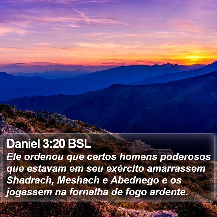 Daniel 3:20 BSL Bible Study