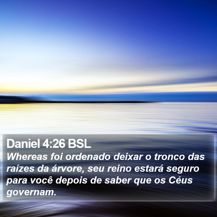Daniel 4:26 BSL Bible Study