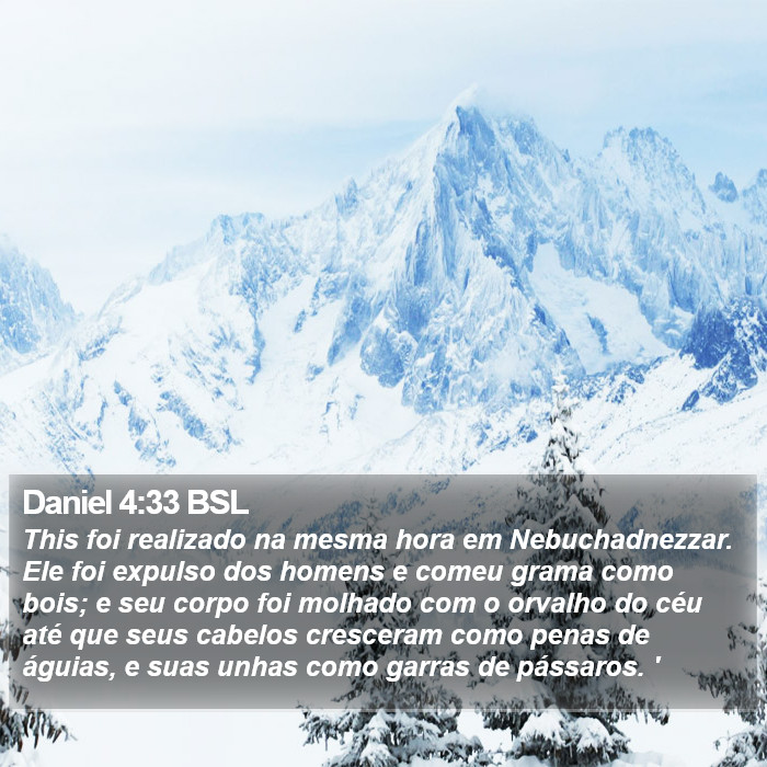 Daniel 4:33 BSL Bible Study