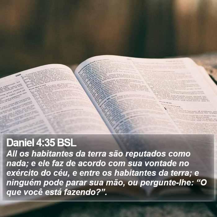 Daniel 4:35 BSL Bible Study