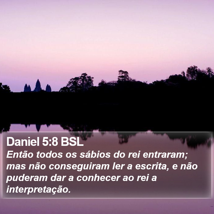 Daniel 5:8 BSL Bible Study