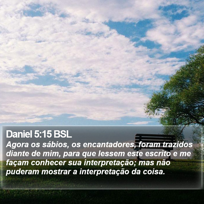 Daniel 5:15 BSL Bible Study