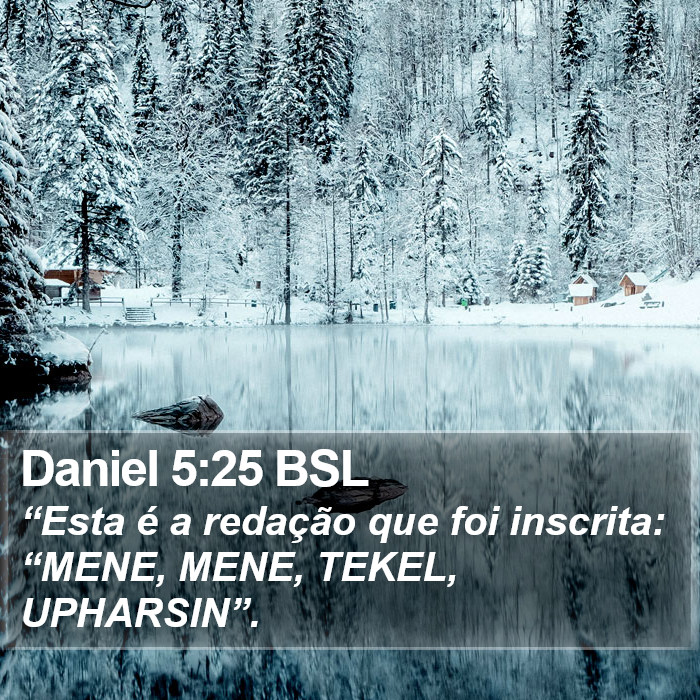 Daniel 5:25 BSL Bible Study