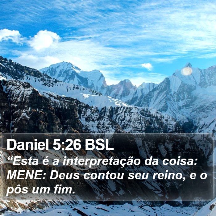 Daniel 5:26 BSL Bible Study