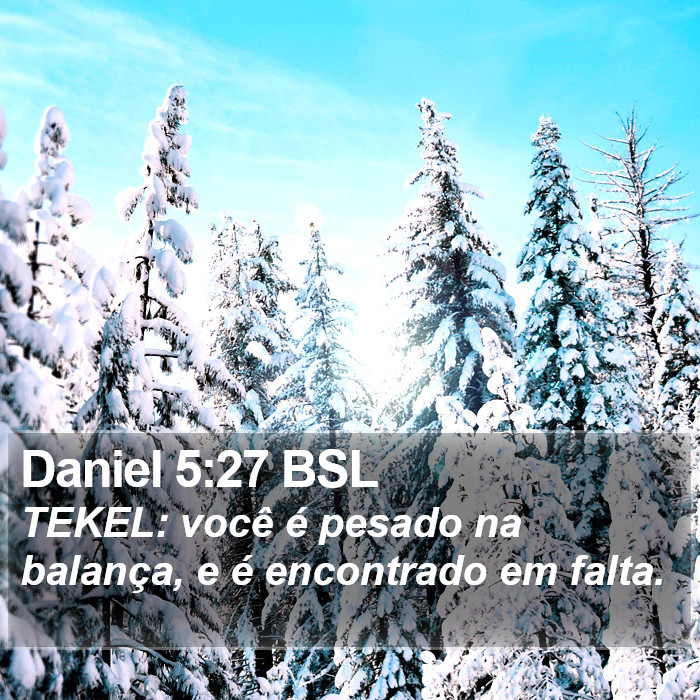 Daniel 5:27 BSL Bible Study