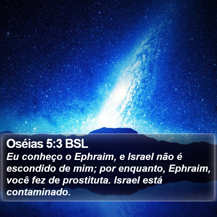 Oséias 5:3 BSL Bible Study