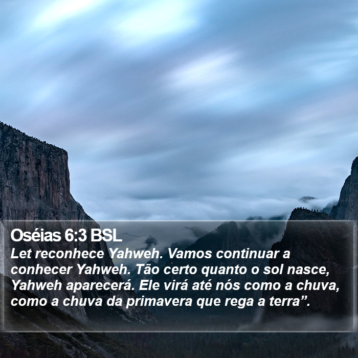 Oséias 6:3 BSL Bible Study